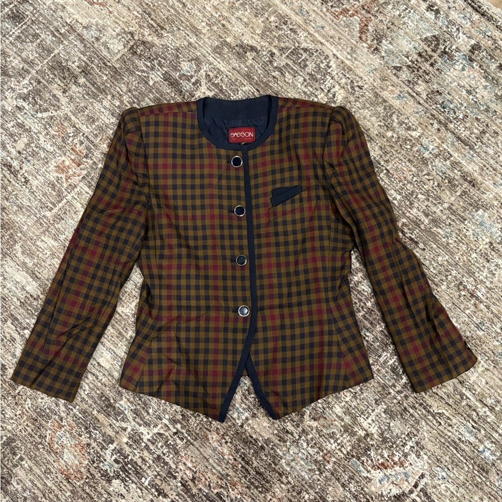 Vintage Sasson Checkered Women's Jacket